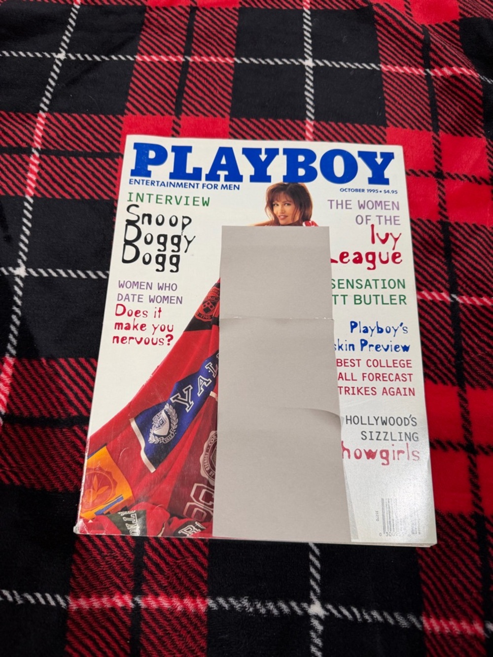 PLAYBOY Magazine Cover - Blue, Red, White